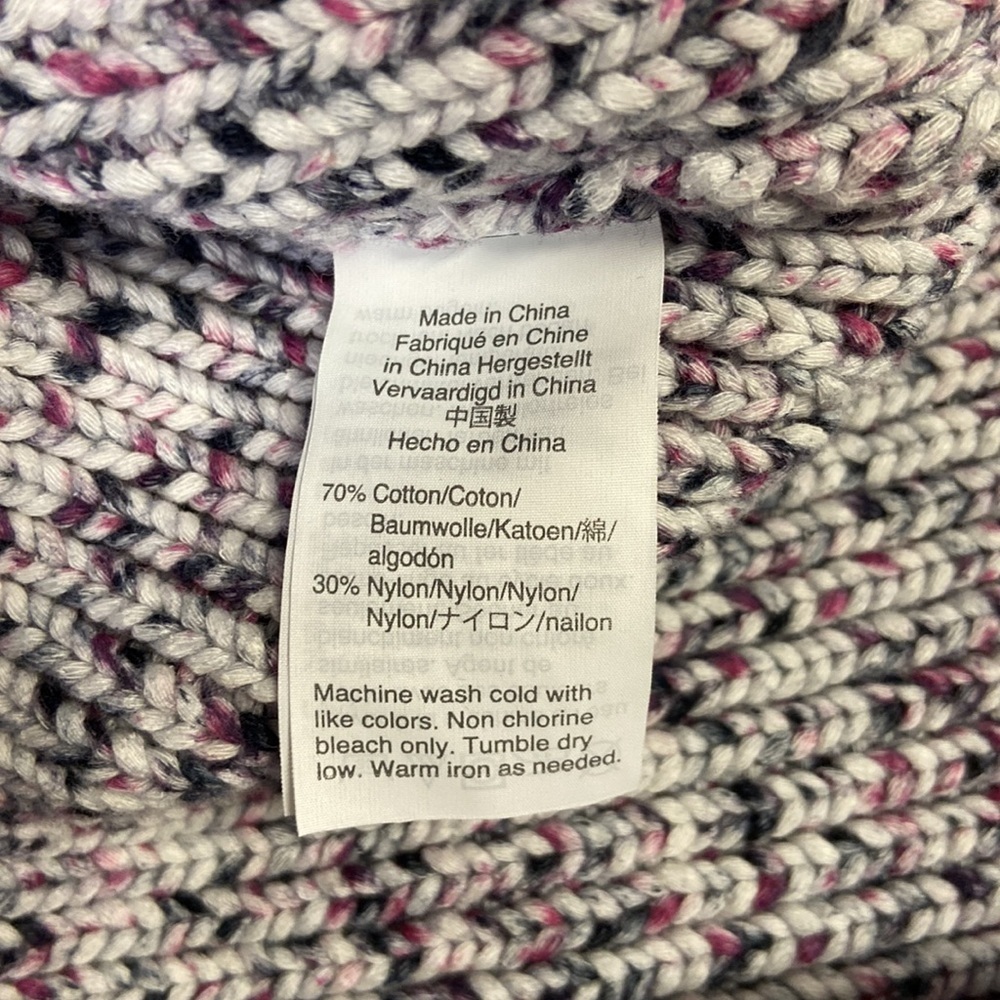 J. Crew Collection Cotton Marled Mock Neck Sweater Purple Multi Size Small - Picture 7 of 7